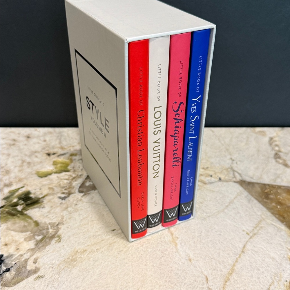 Set of Fashion Books - YSL, Schiaparelli, LV, Louboutin